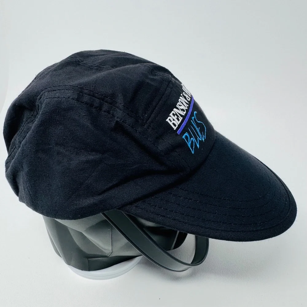 Vintage‎ Benson & Hedges Blues 5 Panel Hat Black USA Made Tobacco Promo Cap OSFA